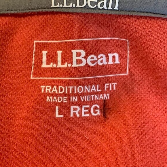 L.L. Bean Men's Comfort Stretch Piqué Full Zip Long Sleeve Shirt Size L - Picture 7 of 11